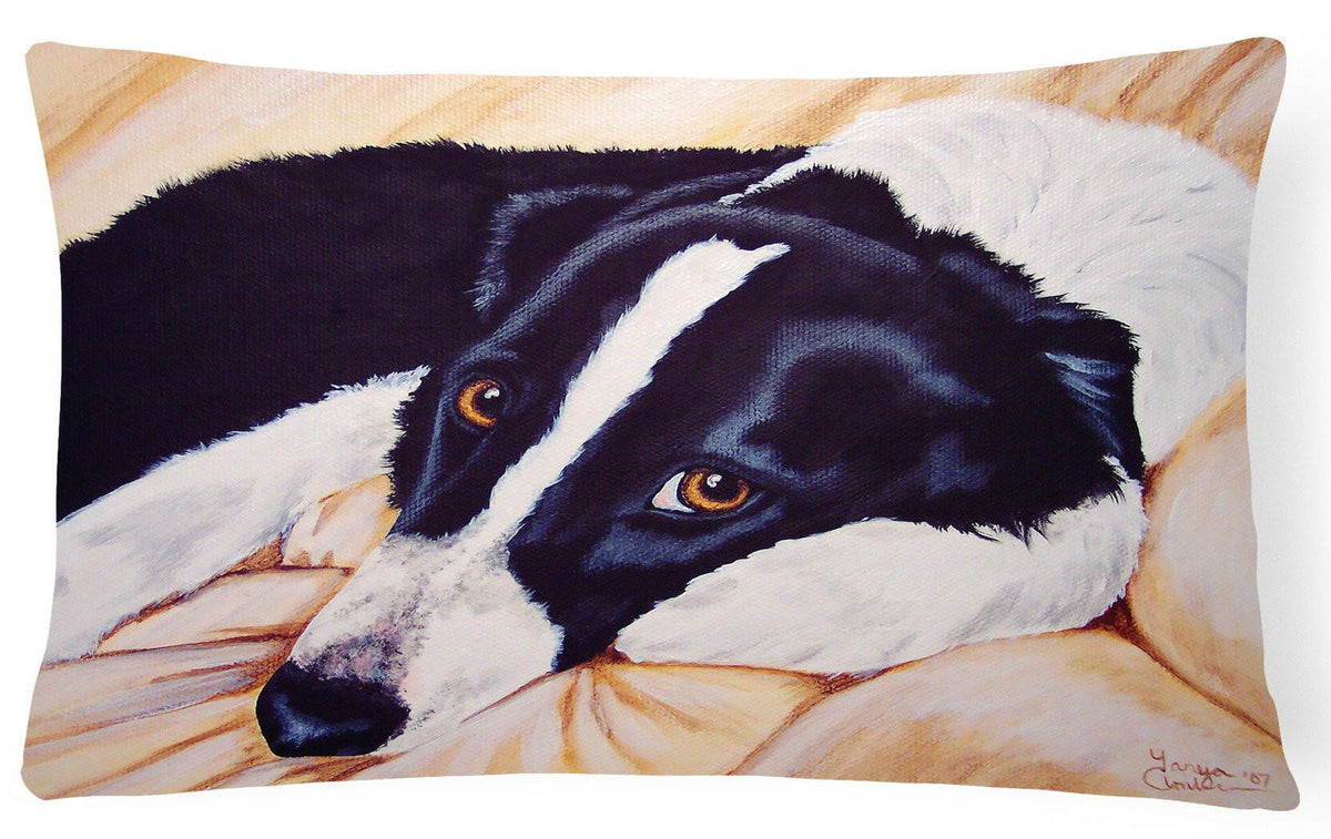 Naptime Border Collie Fabric Decorative Pillow AMB1080PW1216 by Caroline&#39;s Treasures