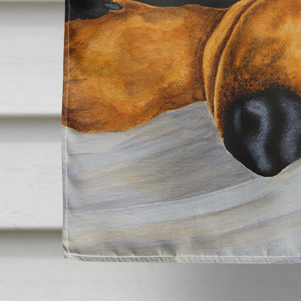 Dachshund Snuggles Flag Canvas House Size AMB1110CHF  the-store.com.