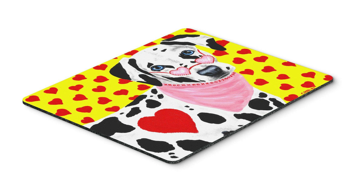 Hearts and Dalmatian Mouse Pad, Hot Pad or Trivet AMB1116MP by Caroline&#39;s Treasures
