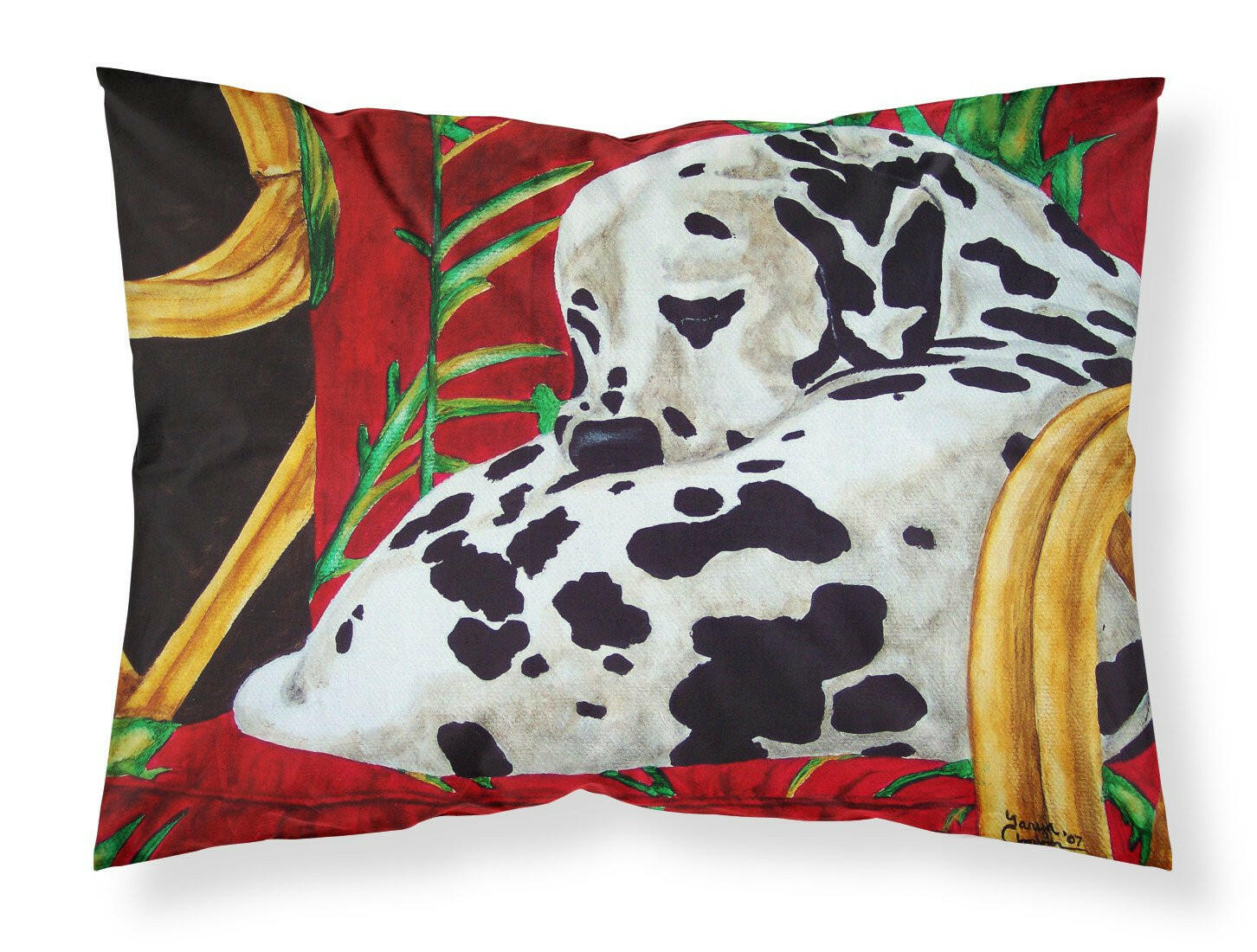 Sunday Nap Dalmatian Fabric Standard Pillowcase AMB1118PILLOWCASE by Caroline's Treasures