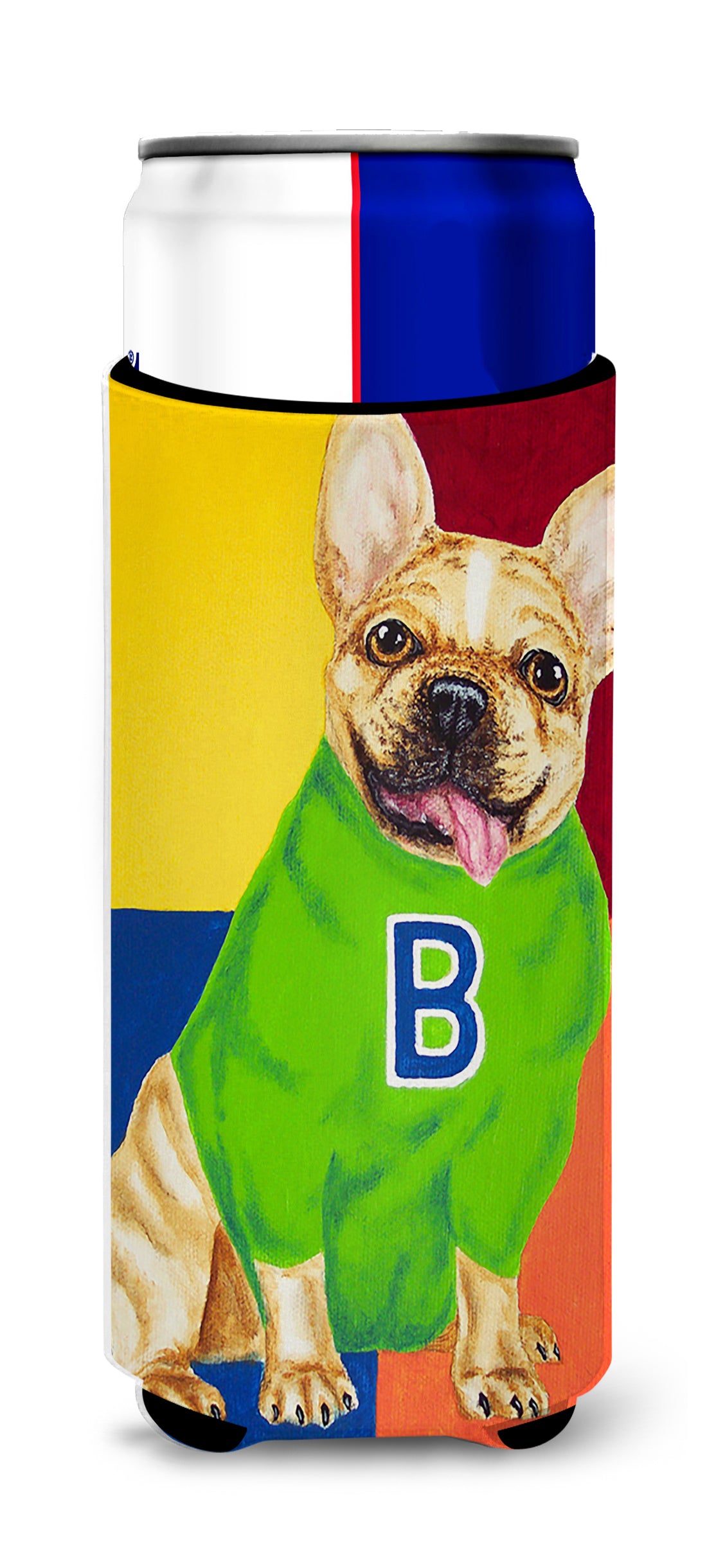 French Bulldog Go Team Ultra Beverage Insulators for slim cans AMB1138MUK  the-store.com.