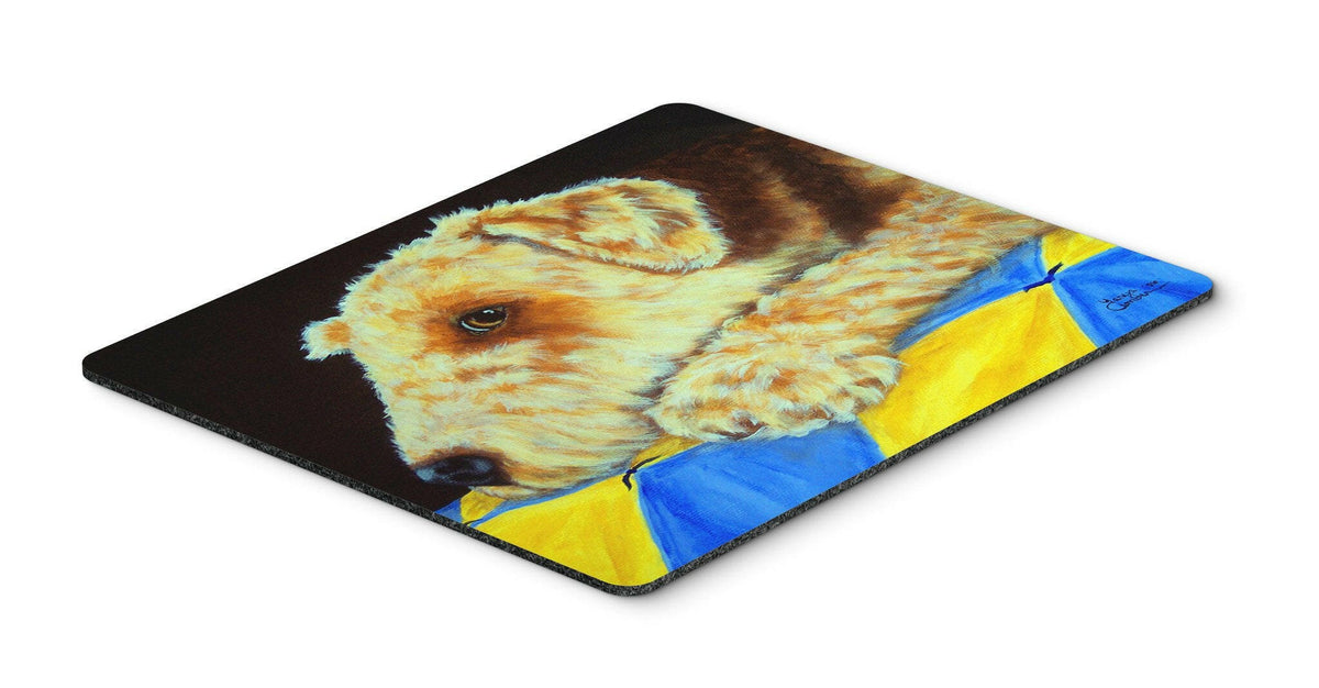 Airedale Terrier Momma&#39;s Quilt Mouse Pad, Hot Pad or Trivet AMB1174MP by Caroline&#39;s Treasures