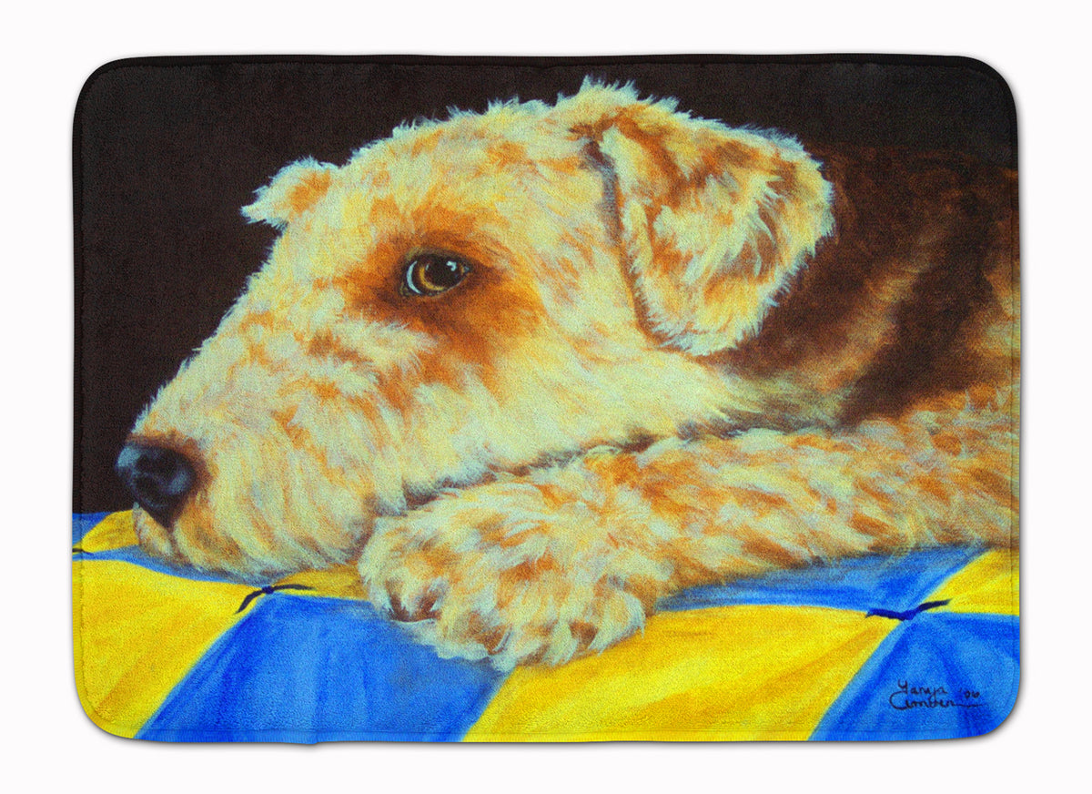 Airedale Terrier Momma&#39;s Quilt Machine Washable Memory Foam Mat AMB1174RUG - the-store.com