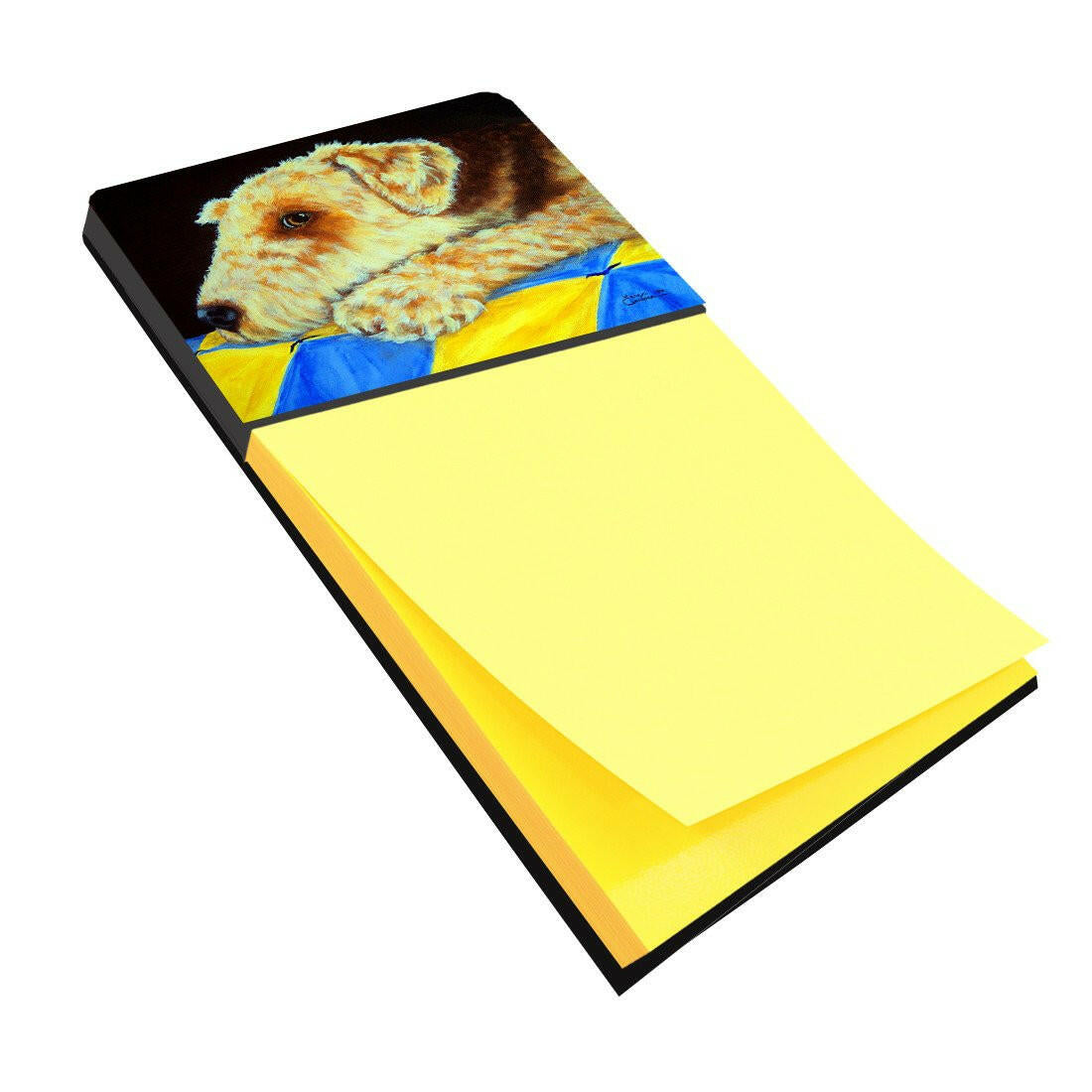 Airedale Terrier Momma&#39;s Quilt Sticky Note Holder AMB1174SN by Caroline&#39;s Treasures