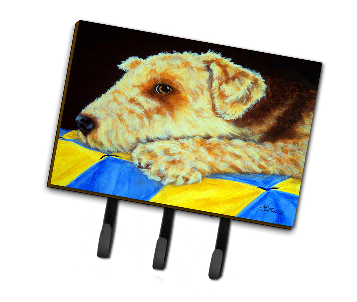 Airedale Terrier Momma&#39;s Quilt Leash or Key Holder AMB1174TH68