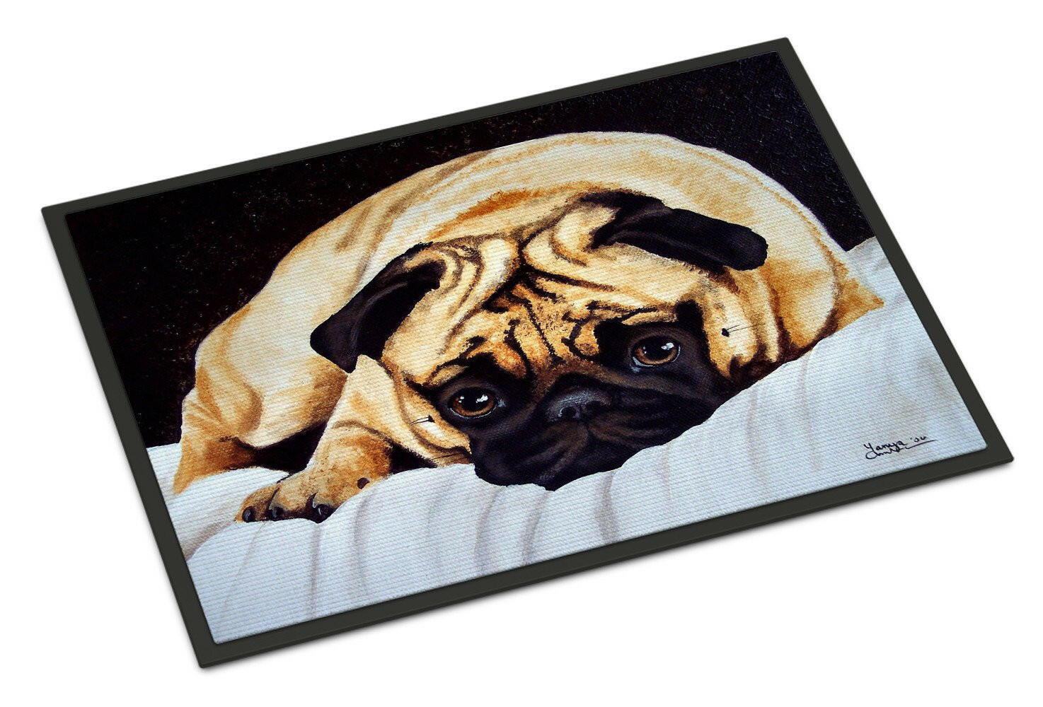Fred the Pug Indoor or Outdoor Mat 18x27 AMB1194MAT - the-store.com
