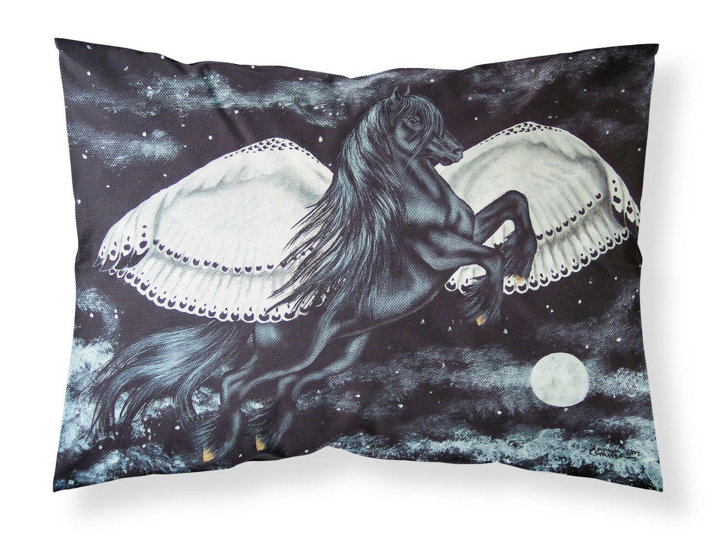 Black Flying Horse Fabric Standard Pillowcase AMB1222PILLOWCASE by Caroline's Treasures