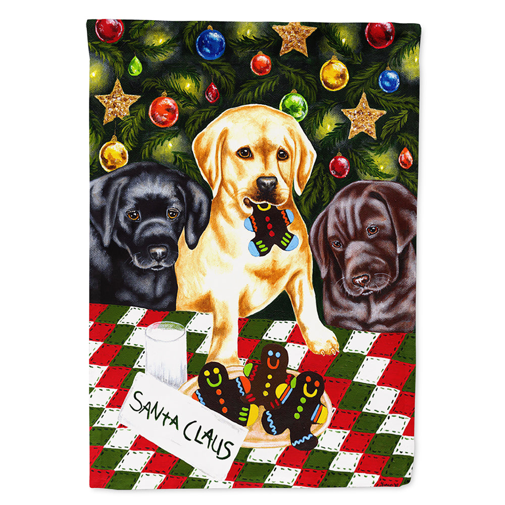 Santa's Helpers in Christmas Stockings Labrador Flag Canvas House Size AMB1314CHF  the-store.com.