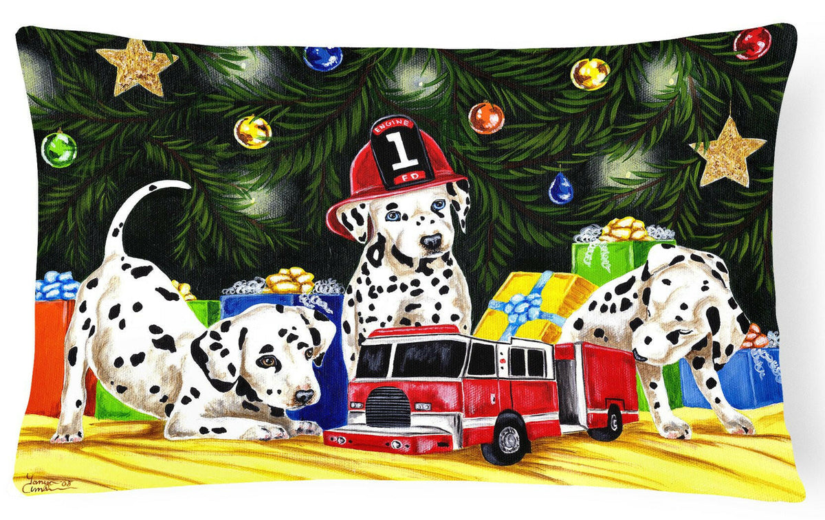Christmas Favorite Gift Dalmatian Fabric Decorative Pillow AMB1316PW1216 by Caroline&#39;s Treasures
