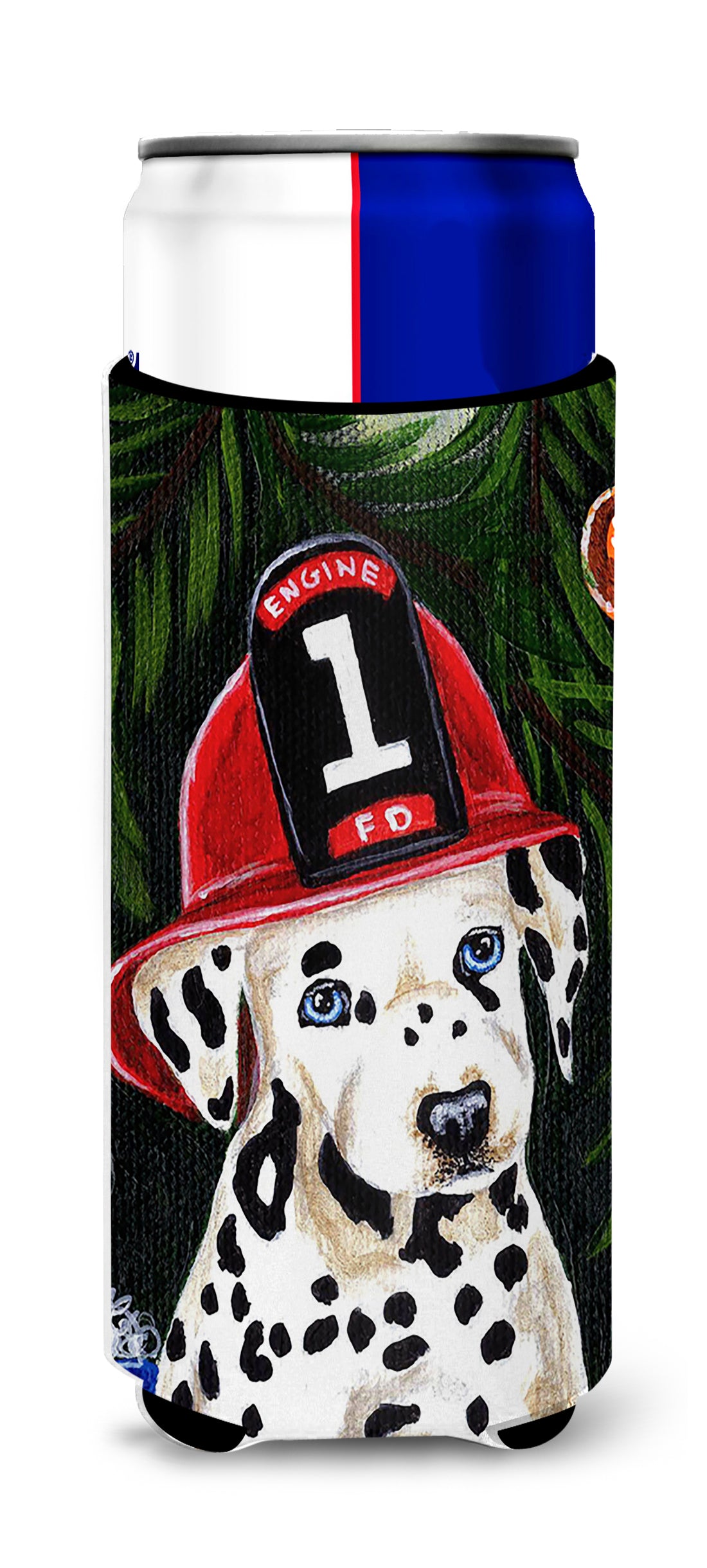 Fire Fighter Christmas Dalmatian Ultra Beverage Insulators for slim cans AMB1317MUK  the-store.com.