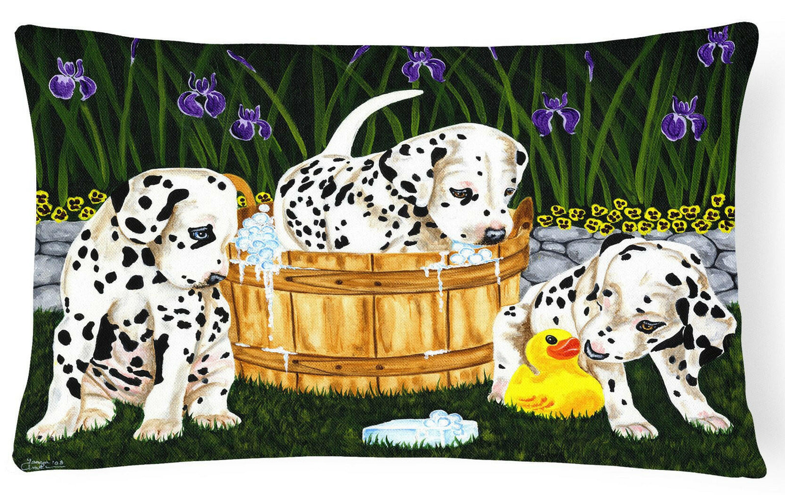 Pass the Soap Dalmatian Fabric Decorative Pillow AMB1320PW1216 by Caroline's Treasures