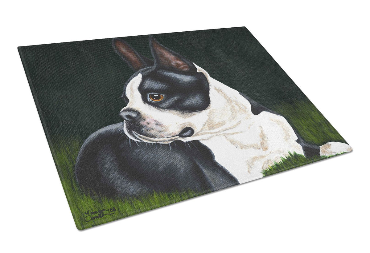 Boston Terrier Beauty Glass Cutting Board Large AMB1321LCB by Caroline&#39;s Treasures