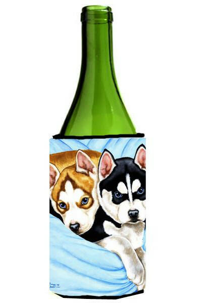 Snow Angels Siberian Husky Wine Bottle Beverage Insulator Hugger AMB1327LITERK by Caroline&#39;s Treasures