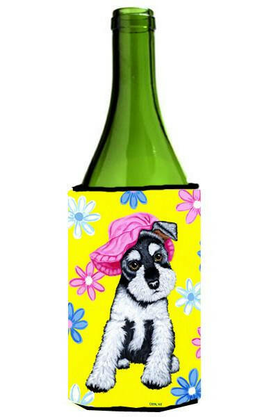 Spring Cutie Schnauzer Wine Bottle Beverage Insulator Hugger AMB1331LITERK by Caroline&#39;s Treasures