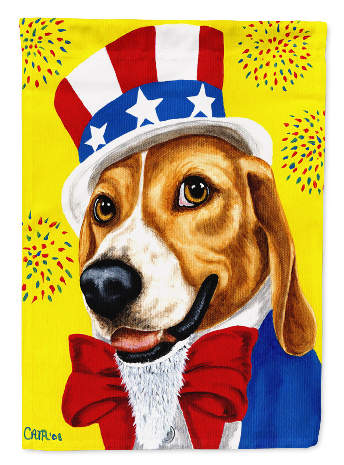 Unble Sam&#39;s USA Beagle Flag Canvas House Size AMB1337CHF