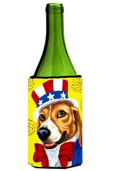 Unble Sam&#39;s USA Beagle Wine Bottle Beverage Insulator Hugger AMB1337LITERK by Caroline&#39;s Treasures