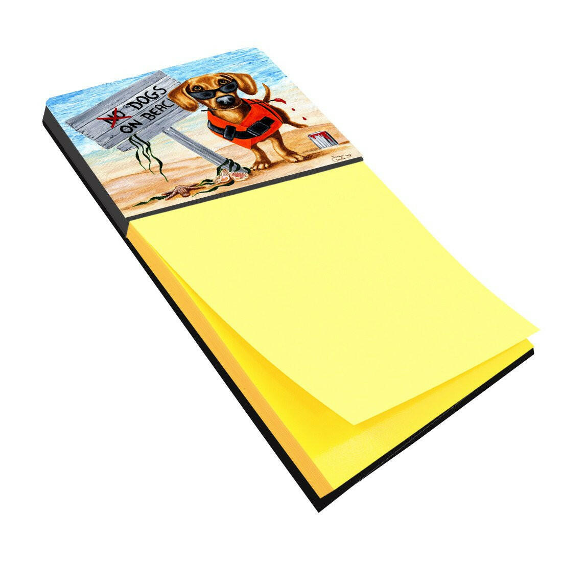 The Dog Beach Dachshund Sticky Note Holder AMB1341SN by Caroline&#39;s Treasures