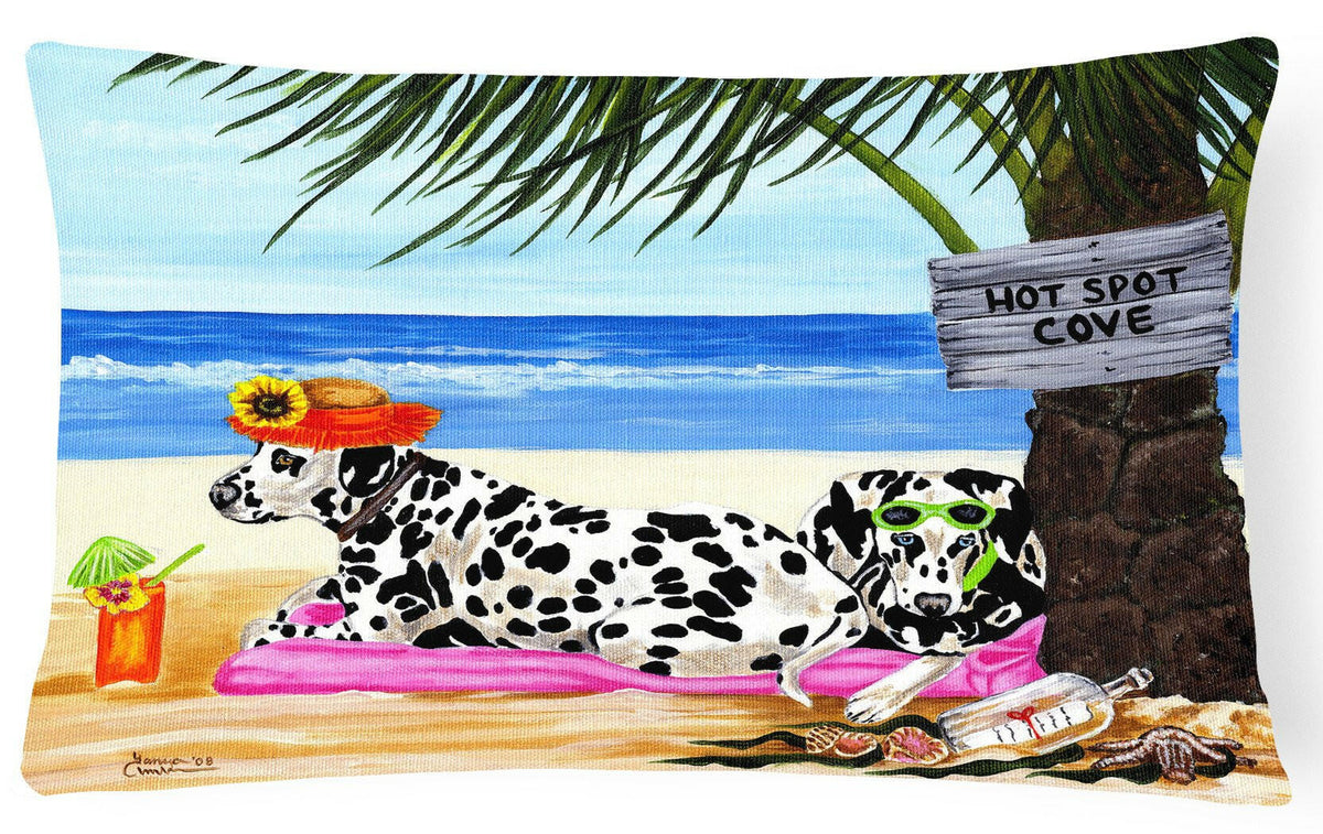 Hot Spot Cove Beach Dalmatian Fabric Decorative Pillow AMB1342PW1216 by Caroline&#39;s Treasures