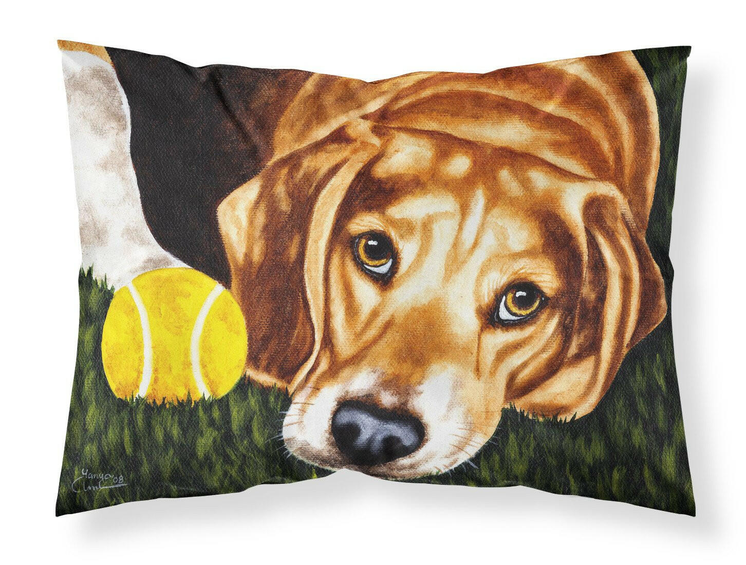 Have Ball Will Travel Beagle Fabric Standard Pillowcase AMB1358PILLOWCASE by Caroline's Treasures