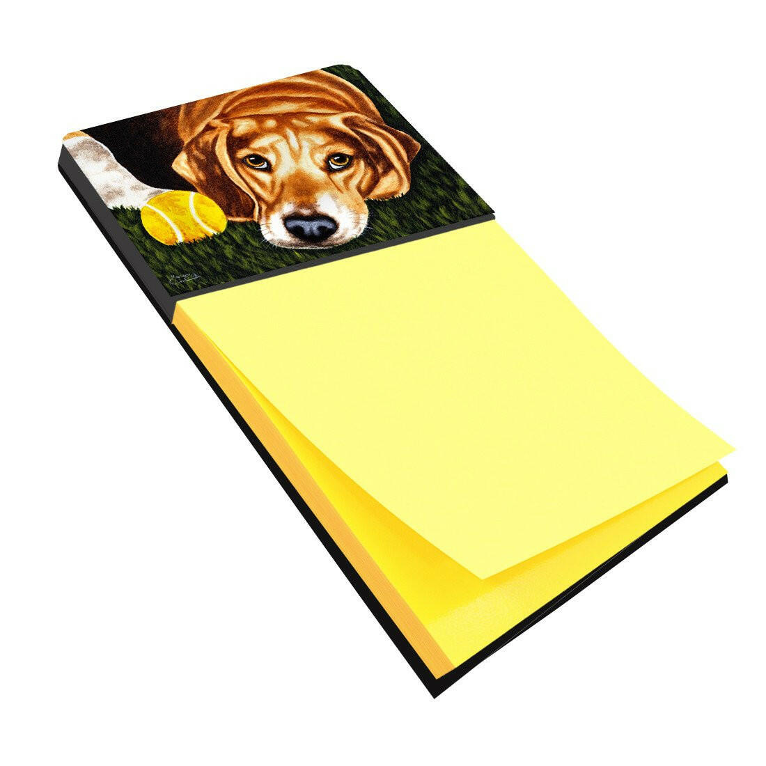 Have Ball Will Travel Beagle Sticky Note Holder AMB1358SN by Caroline&#39;s Treasures