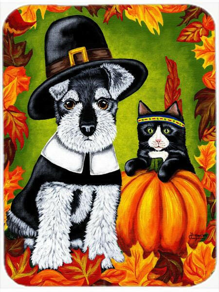Thanksgiving Friends Schnauzer Mouse Pad, Hot Pad or Trivet AMB1364MP by Caroline&#39;s Treasures
