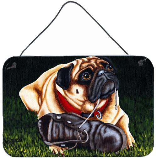 Cluster Buster the Pug Wall or Door Hanging Prints AMB1382DS812 by Caroline&#39;s Treasures