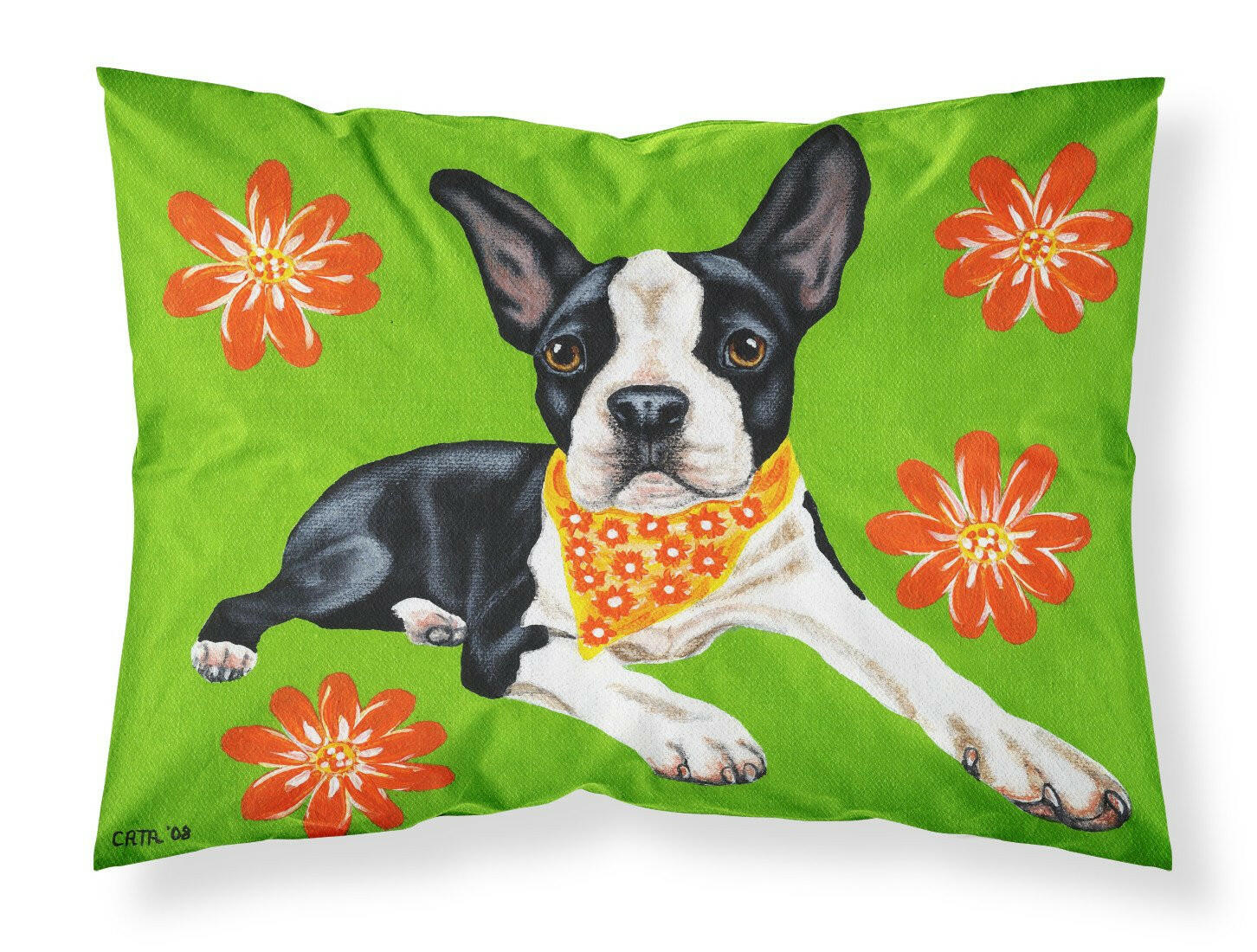 Cosmo Cutie Boston Terrier Fabric Standard Pillowcase AMB1385PILLOWCASE by Caroline's Treasures