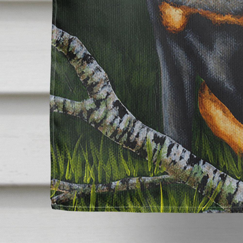 Backwoods Companion Rottweiler Flag Canvas House Size AMB1388CHF