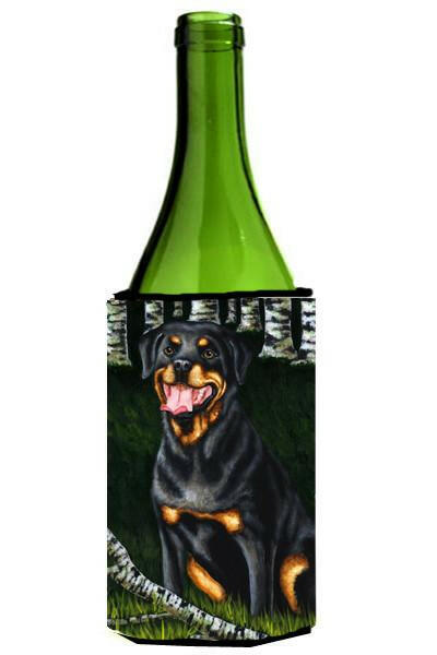 Backwoods Companion Rottweiler Wine Bottle Beverage Insulator Hugger AMB1388LITERK by Caroline&#39;s Treasures