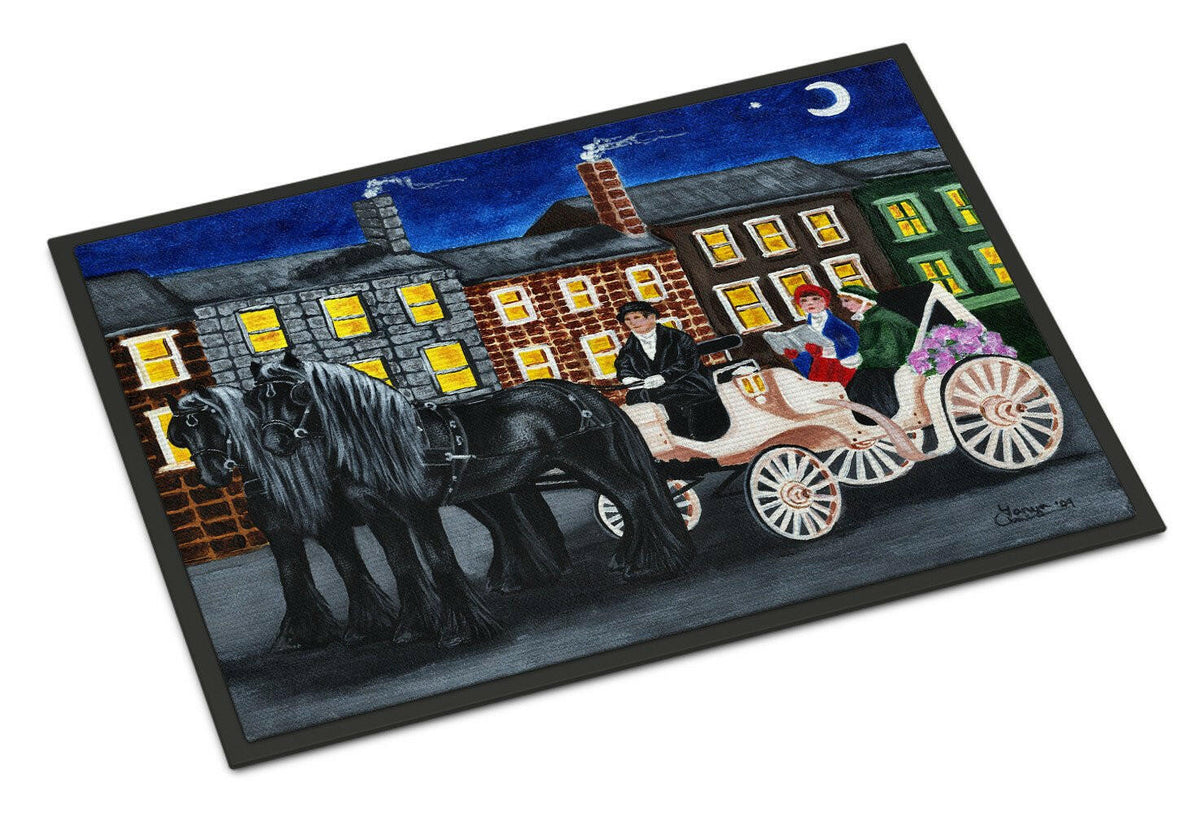 City Carriage Ride Horse Indoor or Outdoor Mat 18x27 AMB1409MAT - the-store.com