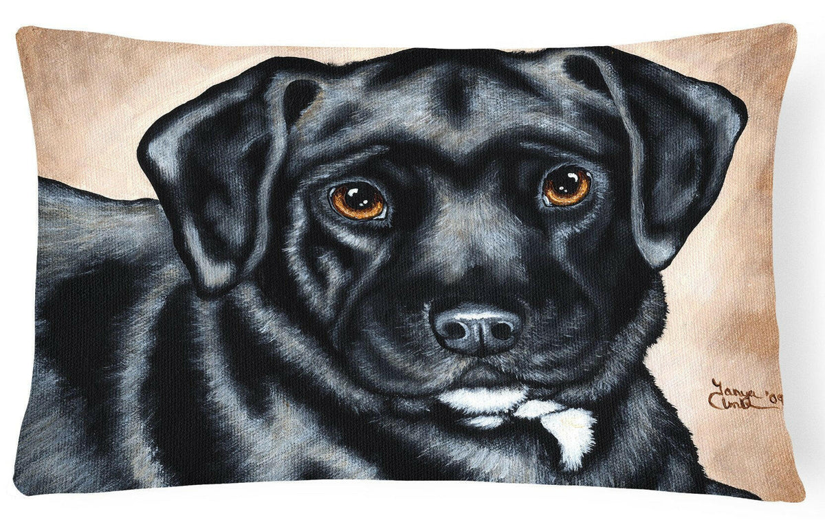 Black Bart the Labrador Fabric Decorative Pillow AMB1415PW1216 by Caroline&#39;s Treasures