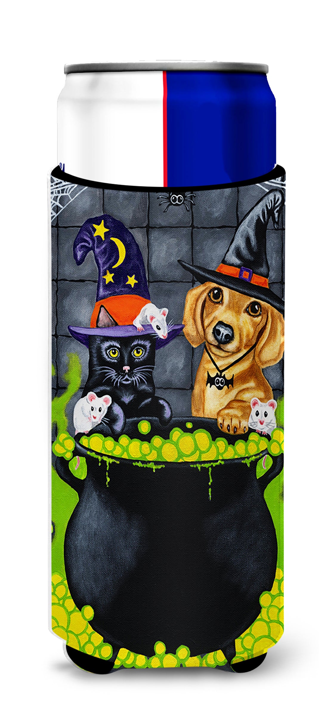 Brewing up Trouble Halloween Dachshund Ultra Beverage Isolateurs pour canettes minces AMB1434MUK