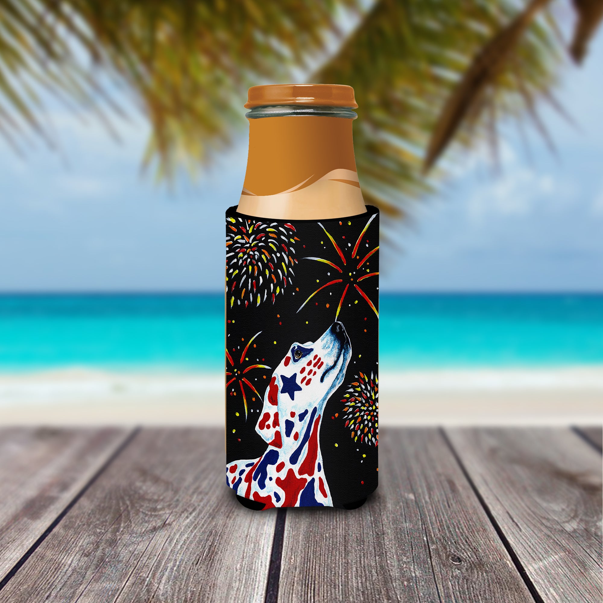 For our Heros Fireworks Patriotic Dalmatian Ultra Beverage Insulators for slim cans AMB1451MUK