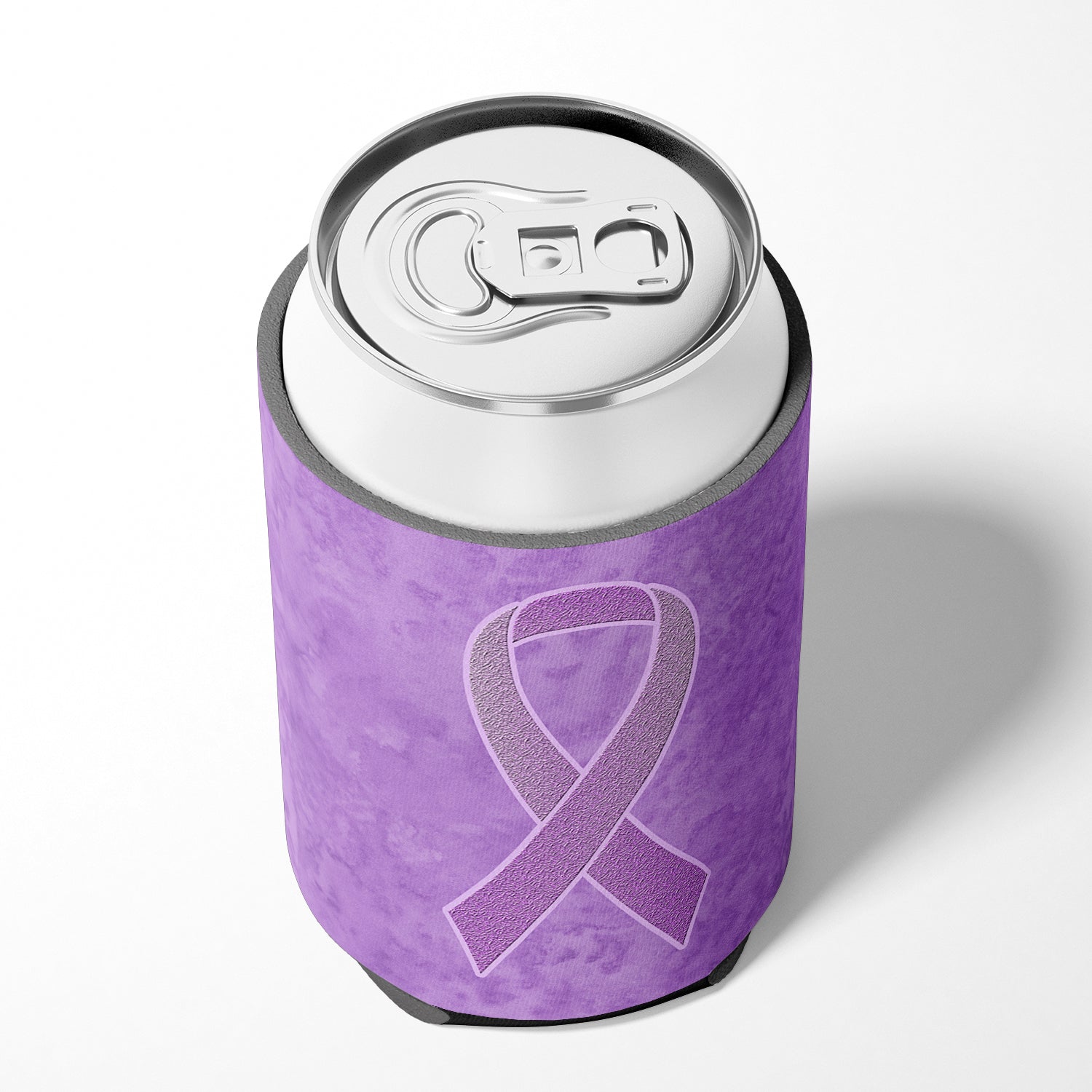 Lavender Ribbon for All Cancer Awareness Can or Bottle Hugger AN1200CC.