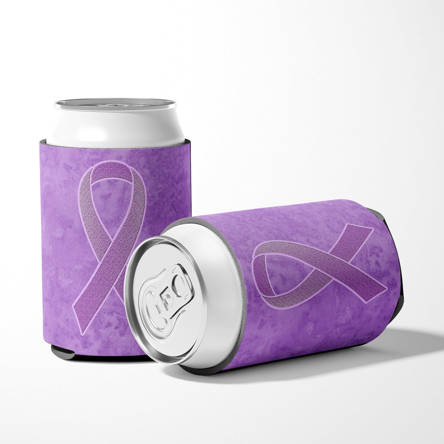 Lavender Ribbon for All Cancer Awareness Can or Bottle Hugger AN1200CC.