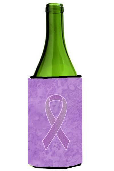Lavender Ribbon for All Cancer Awareness Wine Bottle Beverage Insulator Hugger AN1200LITERK by Caroline&#39;s Treasures