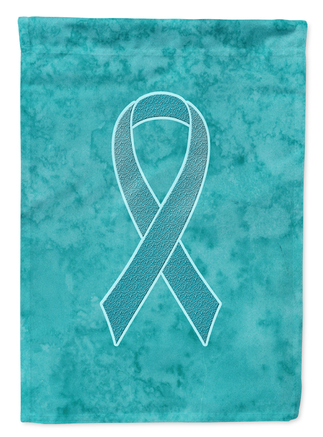 Teal Ribbon for Ovarian Cancer Awareness Flag Garden Size AN1201GF  the-store.com.