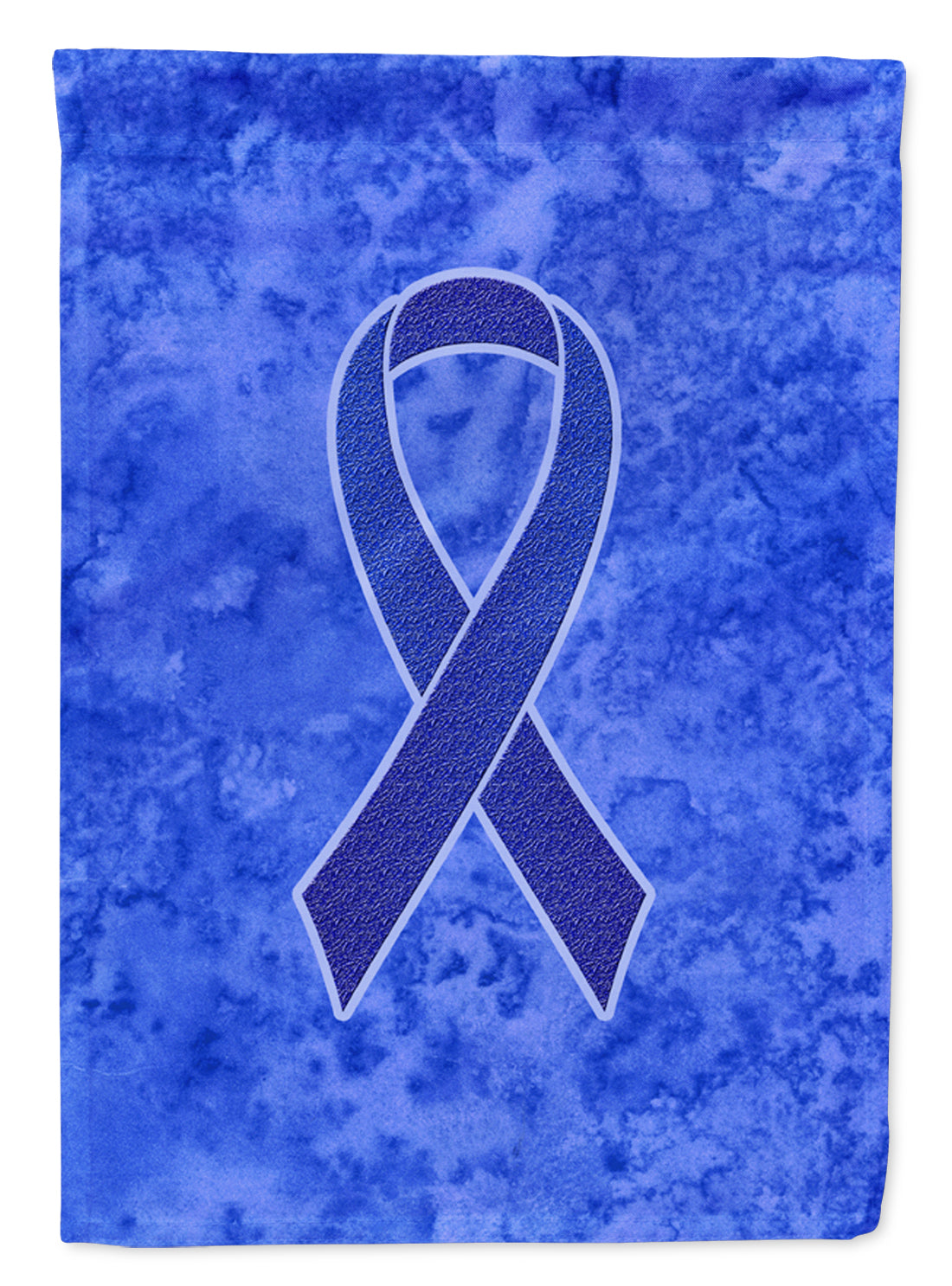 Dark Blue Ribbon for Colon Cancer Awareness Flag Canvas House Size AN1202CHF  the-store.com.