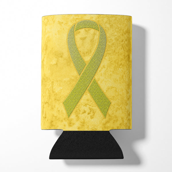 Yellow Ribbon for Sarcoma, Bone or Bladder Cancer Awareness Can or Bottle Hugger AN1203CC