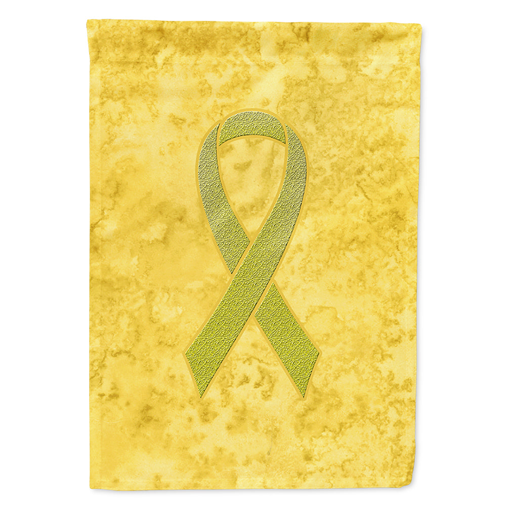 Yellow Ribbon for Sarcoma, Bone or Bladder Cancer Awareness Flag Canvas House Size AN1203CHF  the-store.com.