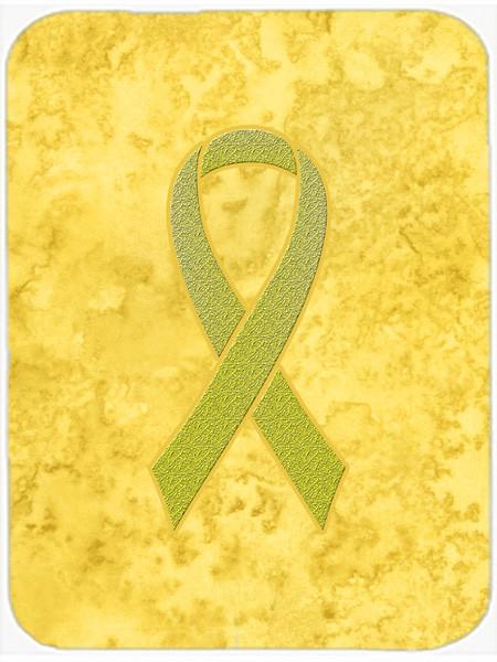 Yellow Ribbon for Sarcoma, Bone or Bladder Cancer Awareness Glass Cutting Board Large Size AN1203LCB by Caroline&#39;s Treasures
