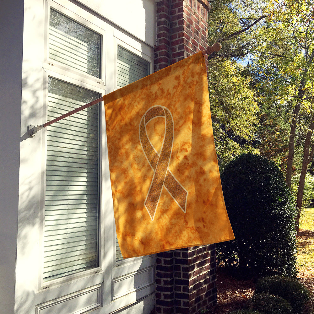 Orange Ribbon for Leukemia Awareness Flag Canvas House Size AN1204CHF  the-store.com.