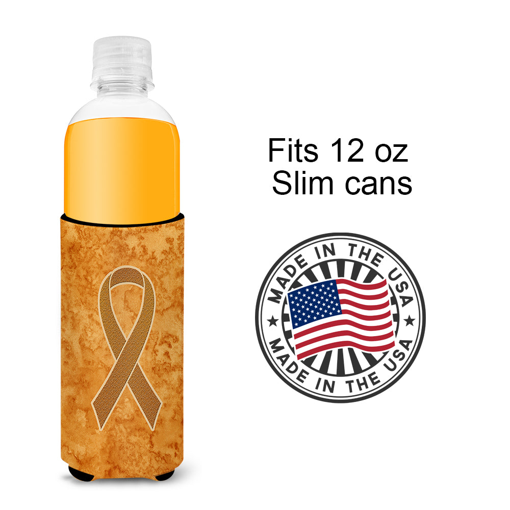 Orange Ribbon for Leukemia Awareness Ultra Beverage Insulators for slim cans AN1204MUK