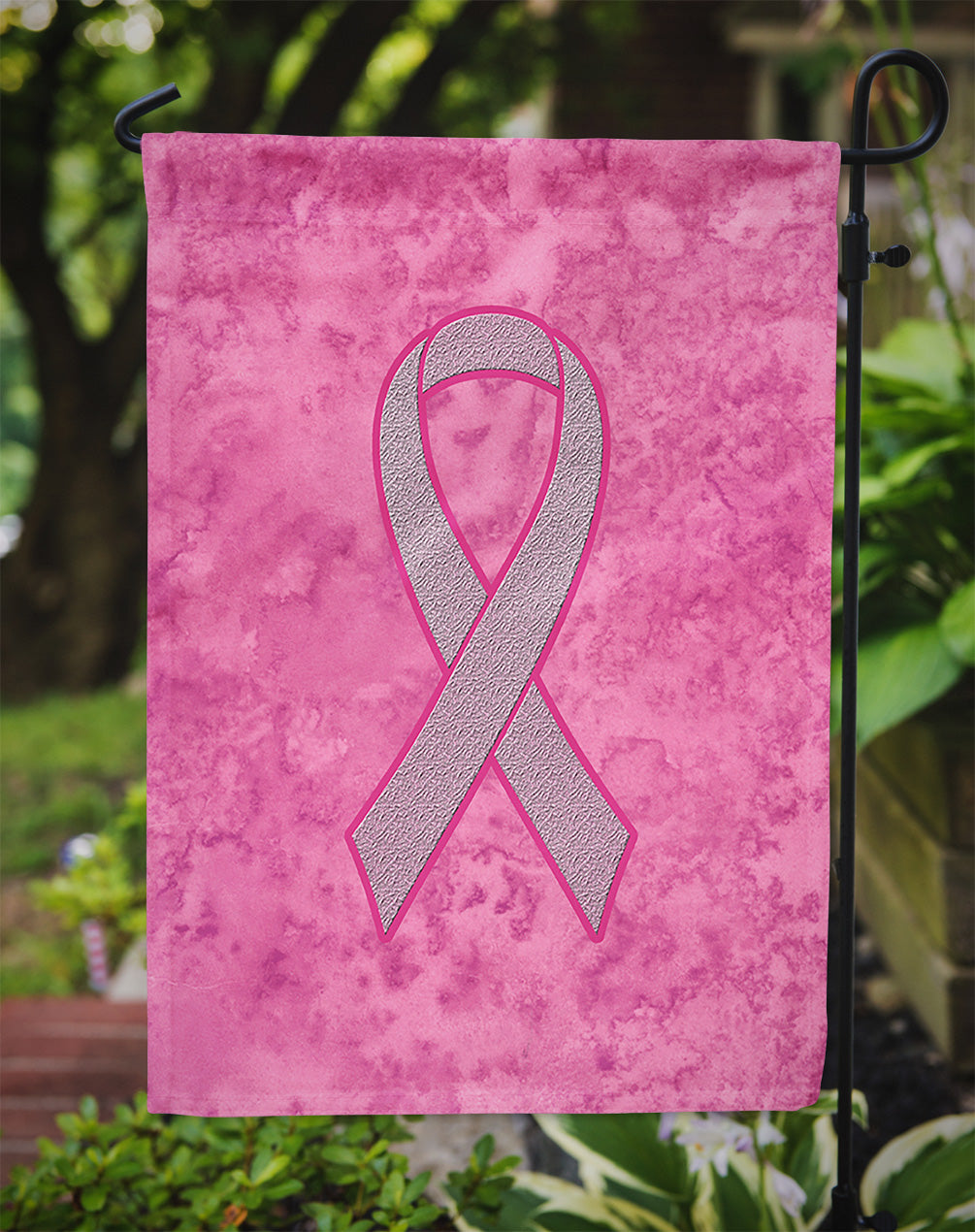 Pink Ribbon for Breast Cancer Awareness Flag Garden Size AN1205GF  the-store.com.