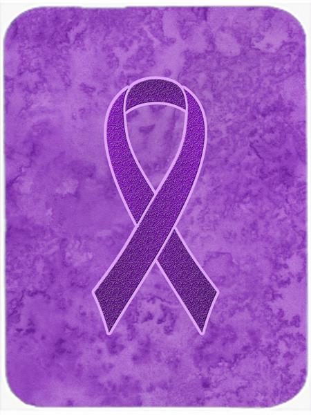 Purple Ribbon for Pancreatic and Leiomyosarcoma Cancer Awareness Glass Cutting Board Large Size AN1207LCB by Caroline&#39;s Treasures