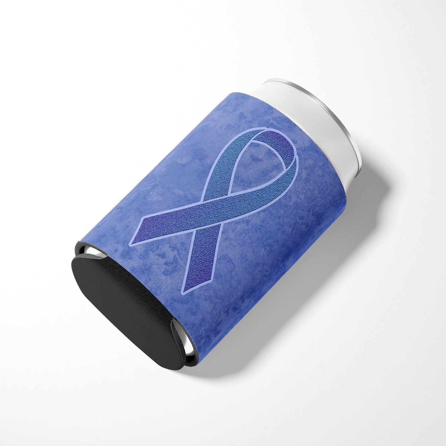 Periwinkle Blue Ribbon for Esophageal and Stomach Cancer Awareness Can or Bottle Hugger AN1208CC.