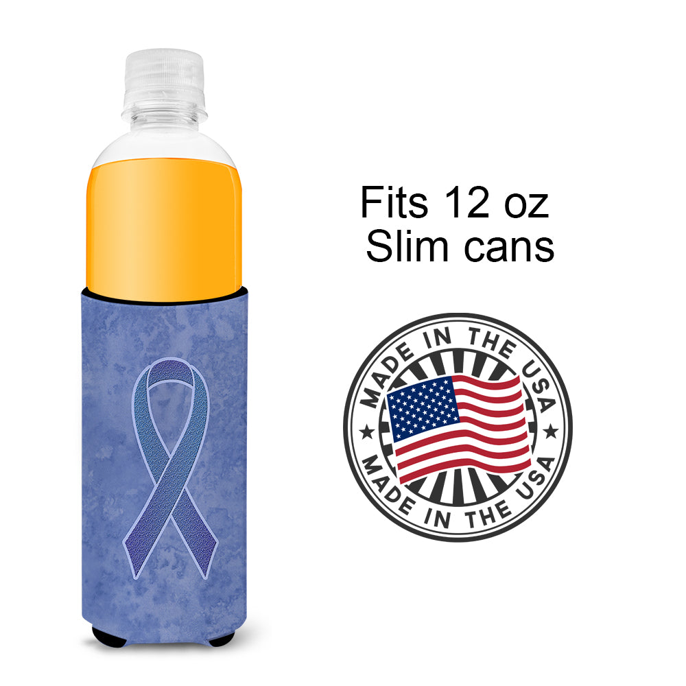 Periwinkle Blue Ribbon for Esophageal and Stomach Cancer Awareness Ultra Beverage Insulators for slim cans AN1208MUK