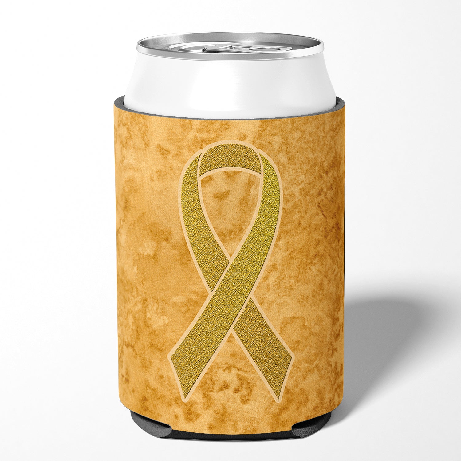 Ruban doré pour canette de sensibilisation aux cancers infantiles ou porte-bouteille AN1209CC