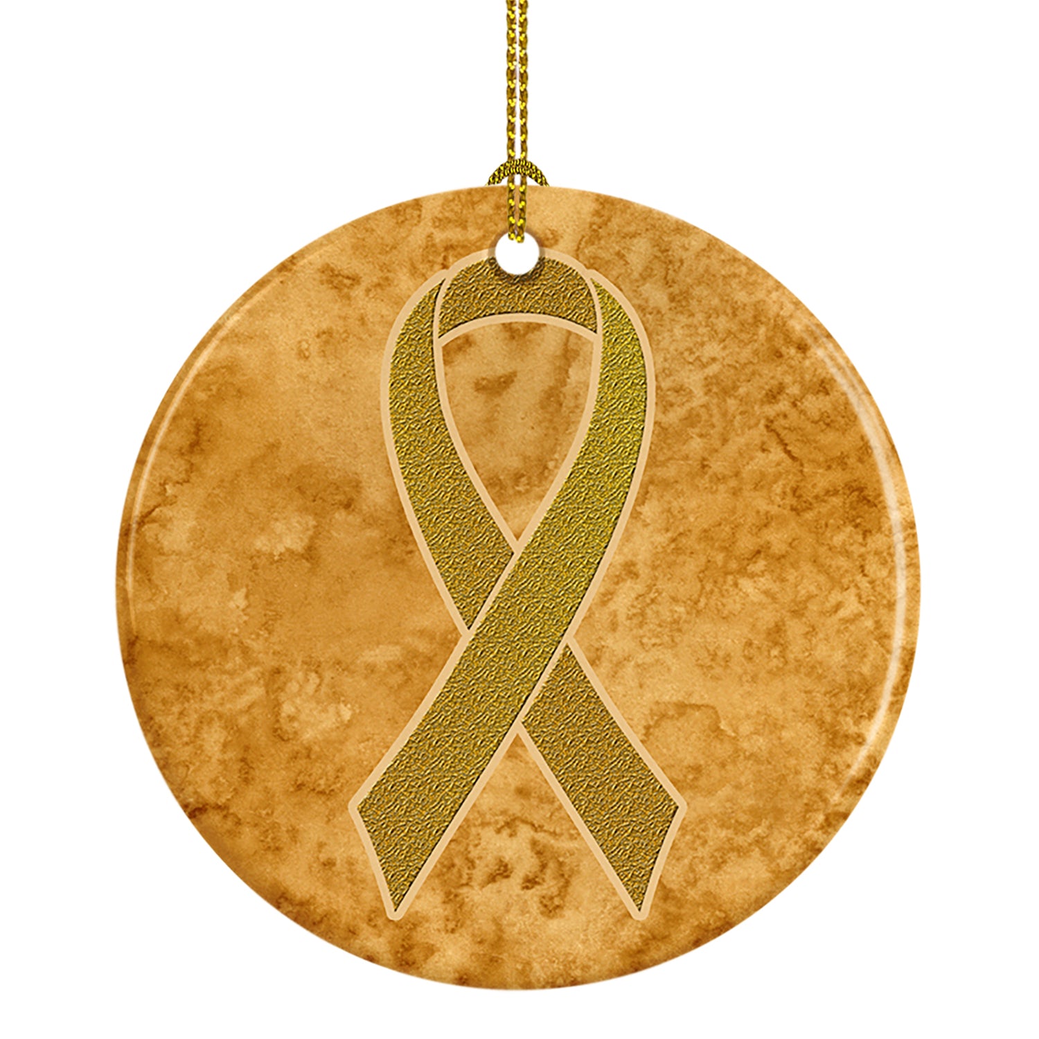 Gold Ribbon for Childhood Cancers Awareness Ceramic Ornament AN1209CO1 - the-store.com