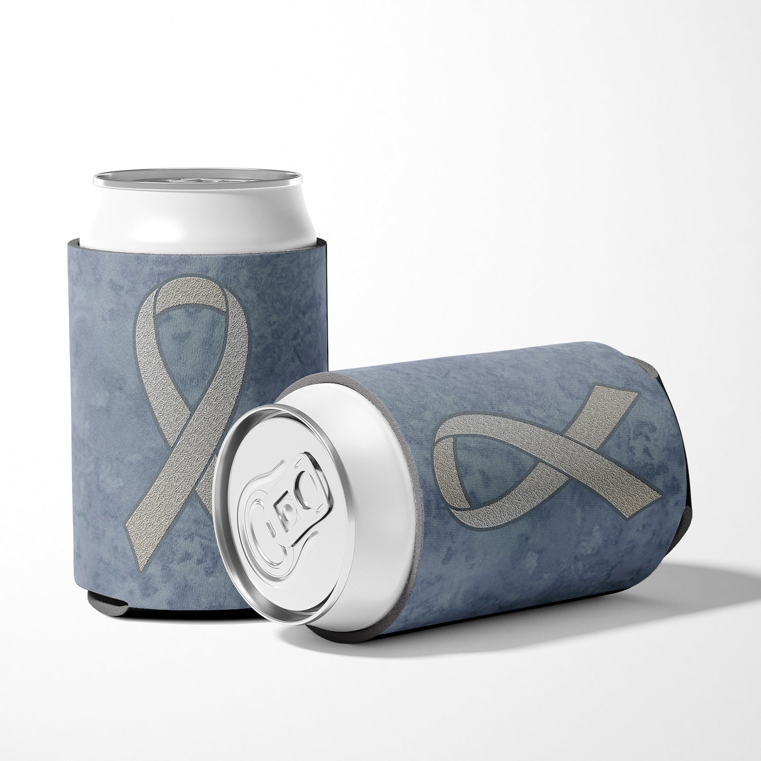 Clear Ribbon for Lung Cancer Awareness Can or Bottle Hugger AN1210CC